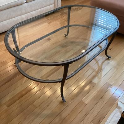 Glass & Metal Coffee Table