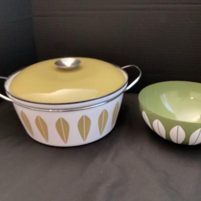 Vintage Catherine Holm Lotus Enamel Duo