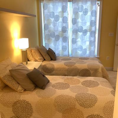 Two Twin Quilted Bedding Sets With Curtains