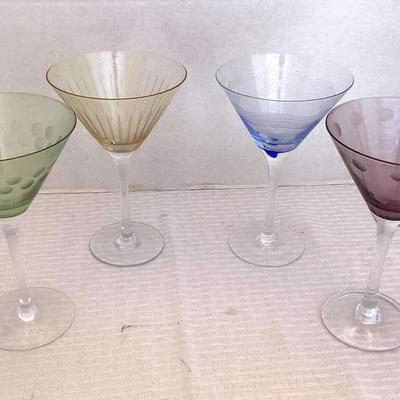 Mikasa Colored Martini Glasses (4)
