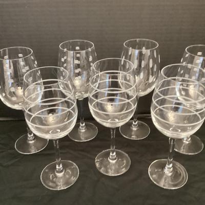 Mikasa Crystal Wine Glasses (7)