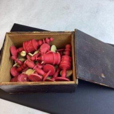 Chinese bone chess pieces