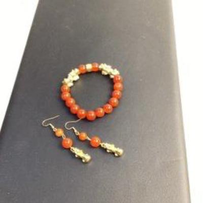 Costume jewelry, carnelian