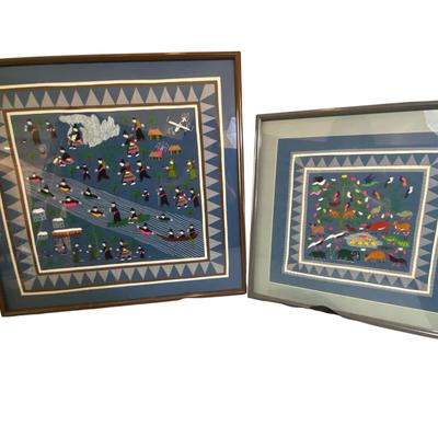 Embroidered 'Paj Ntaub' Hmong Art Story Cloths
