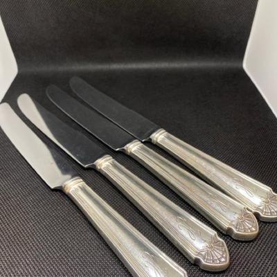 Set of 4 Sterling Dinner Knives #1