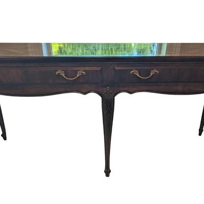 Wooden Drexel Heritage Side Table with Two Drawers 