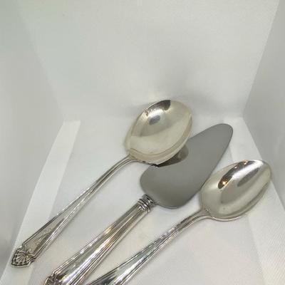 3 piece Assorted Serving Untensils Sterling Silver