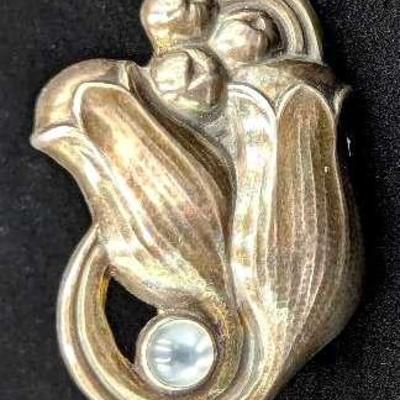 Vintage Georg Jensen Moonstone 925 Brooch