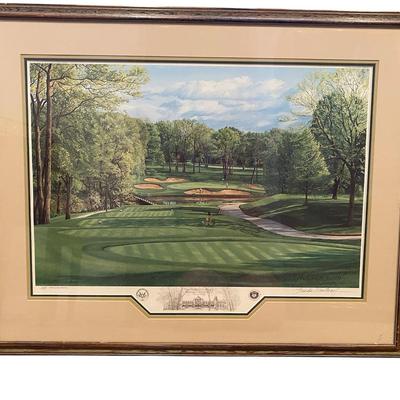 Linda Hartough Framed and Signed Print "13th Hole"