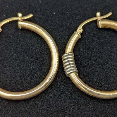 14K Gold Small Hoop Earrings