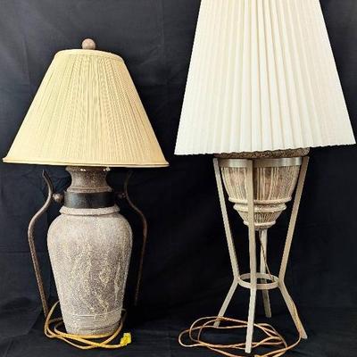 Two Large Working Table Lamps 