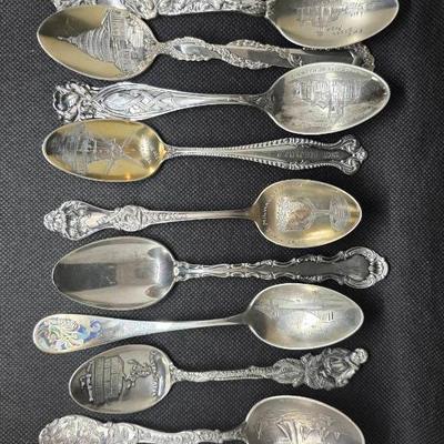 Vintage Sterling Silver Souvenir Spoons