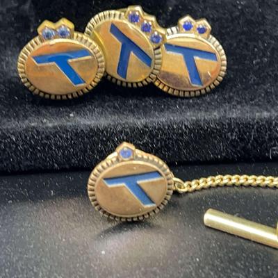 Earrings With Purple Stones, Eastern Airlines 10K & Sapphire Employee Service Pins & Tie Tack