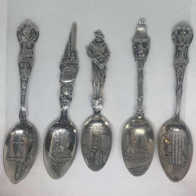 5 Sterling Silver Decorative Spoons