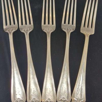 5 Sterling Silver Forks  #2