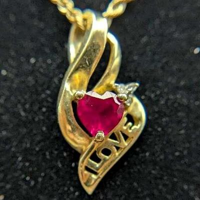 10K Gold "Love" Necklace