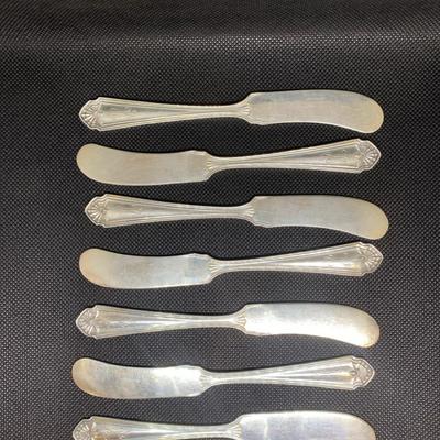 7 Sterling Silver Butter Spreaders (No Steel)