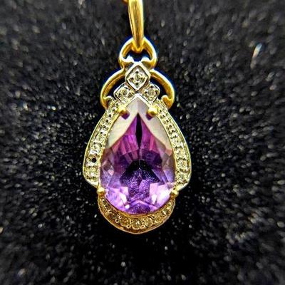 14K Gold & Diamond Pendant Necklace