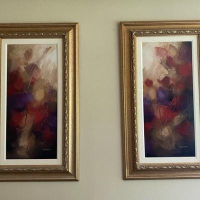 Two Abstract Original Paintings By Jeremy Hansen 