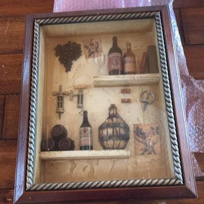 AAE053-Wine Shadow Box Art