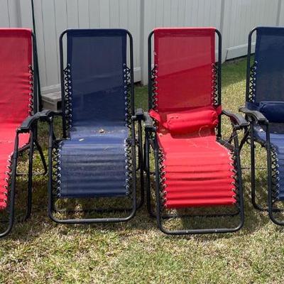 AAE076 4 Folding Lawn Chairs