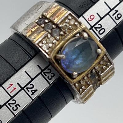 AAE113-Sterling Silver Sapphire Ring