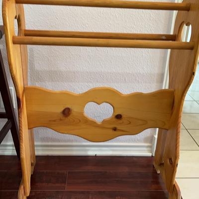 Large Wood Quilt Rack #2