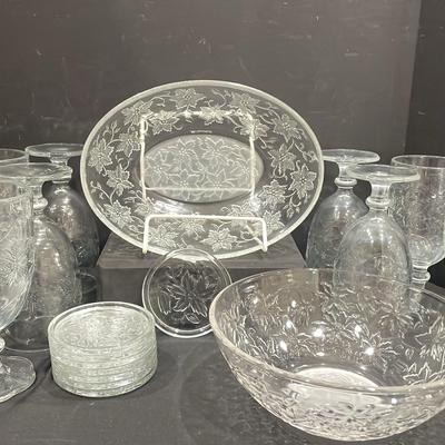 Princess Glass : Glasses, Oval Serving Bowl, Coasters