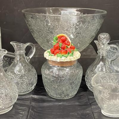 Collection Of Princess Glass Serving Pieces : 