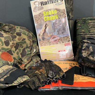 Camo Snake Chaps, Gloves, Waist Pouches And More