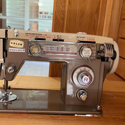 Adler dial-a-stitch Sewing Machine and Storage Cabinet
