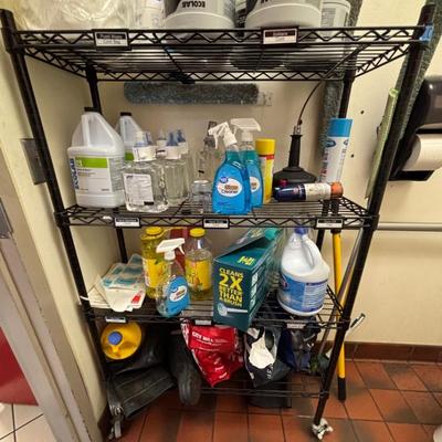 CCS051-Adjustable Four Shelf Metal Rack with Wheels