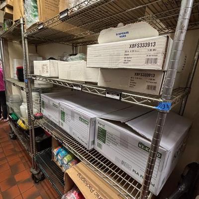 CCS003 Two Adjustable Four Shelf Metal Racks with Wheels