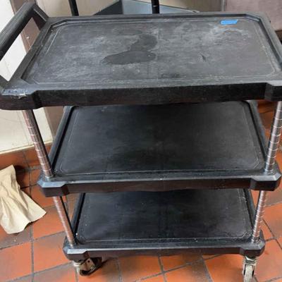 CCS015 Three Shelf Metal Push Cart