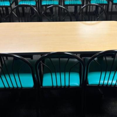 CCS071 Wood Laminate Table + 6 Chairs