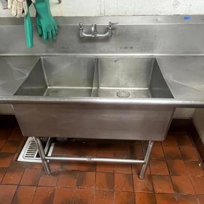 CCS009 NSF Double Bowl Commercial Sink