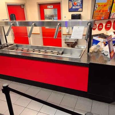 CCS159 - Red Salad Bar and Corner Piece