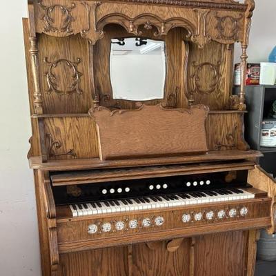 Sale Photo Thumbnail #22: Antique pump organ