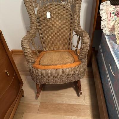 Sale Photo Thumbnail #214: Vintage wicker rocker