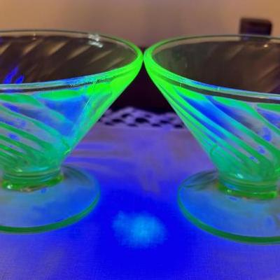 Sale Photo Thumbnail #3: Vintage Uranium Glass