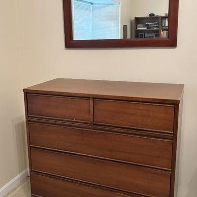 Sale Photo Thumbnail #10: Mid-Century Modern Dresser & Mirror
