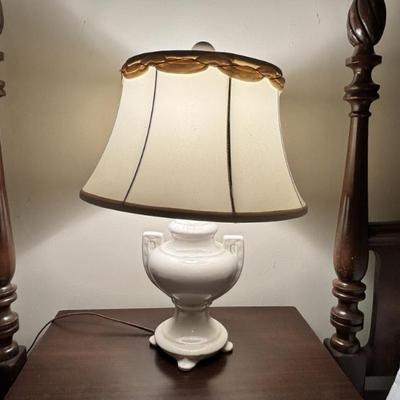 Sale Photo Thumbnail #28: Vtg. Cream Lamp