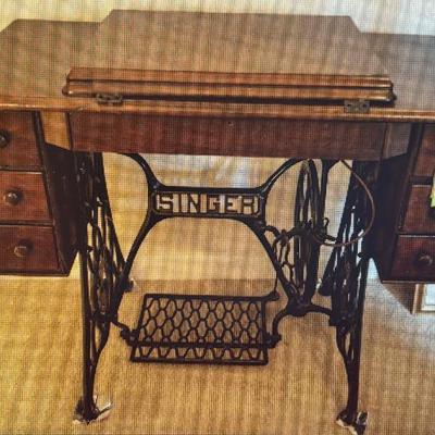 Sale Photo Thumbnail #76: Vintage Singer Sewing Machine w/ Desk
