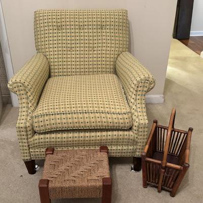 Sale Photo Thumbnail #12: Mid-Century Modern Vibe Armchair, Basket and Woven