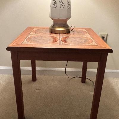 Sale Photo Thumbnail #4: Mid-Century Ceramic Tile-Top Accent Table
