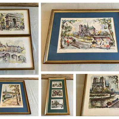 Marius Girard Parisian Watercolor Prints