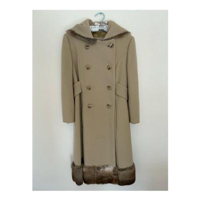 1970’s Wool Coat w/ Rabbit Trim (Small)