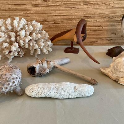 Carved Birds And Beach Decor 