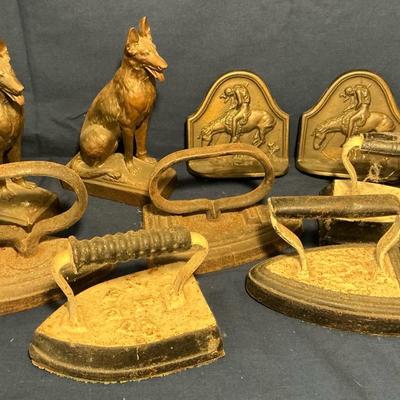 Cast Iron & Other Metals - Irons, Plaques, Dogs