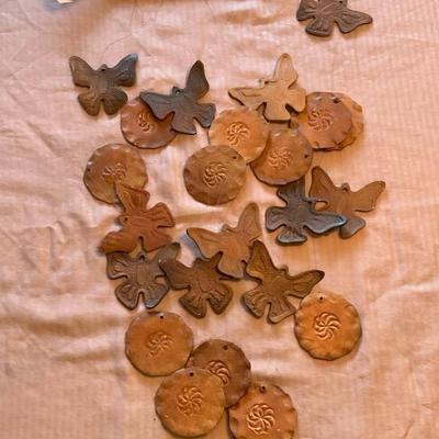 My Dog is Blue Ceramic Butterflies & Sand Dollars Wind Chime